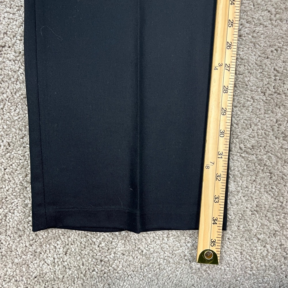 Haggar Premium No Iron Khaki Pants Men 38x34 Black Stretch Waistband Classic Fit - Picture 13 of 15